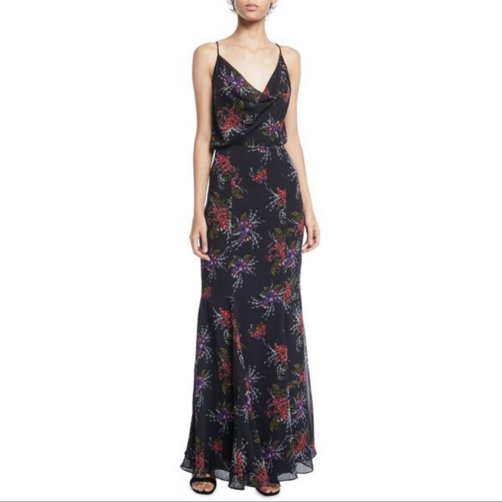 Fame and Partners Theodora Floral Print Gown
